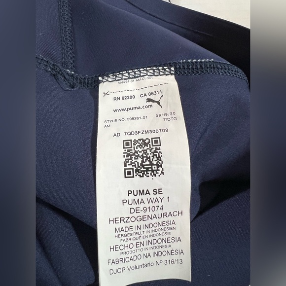 Puma Skirt Women  Large Blue Athletic Lightweight Ladies Skort Lined - Picture 9 of 10